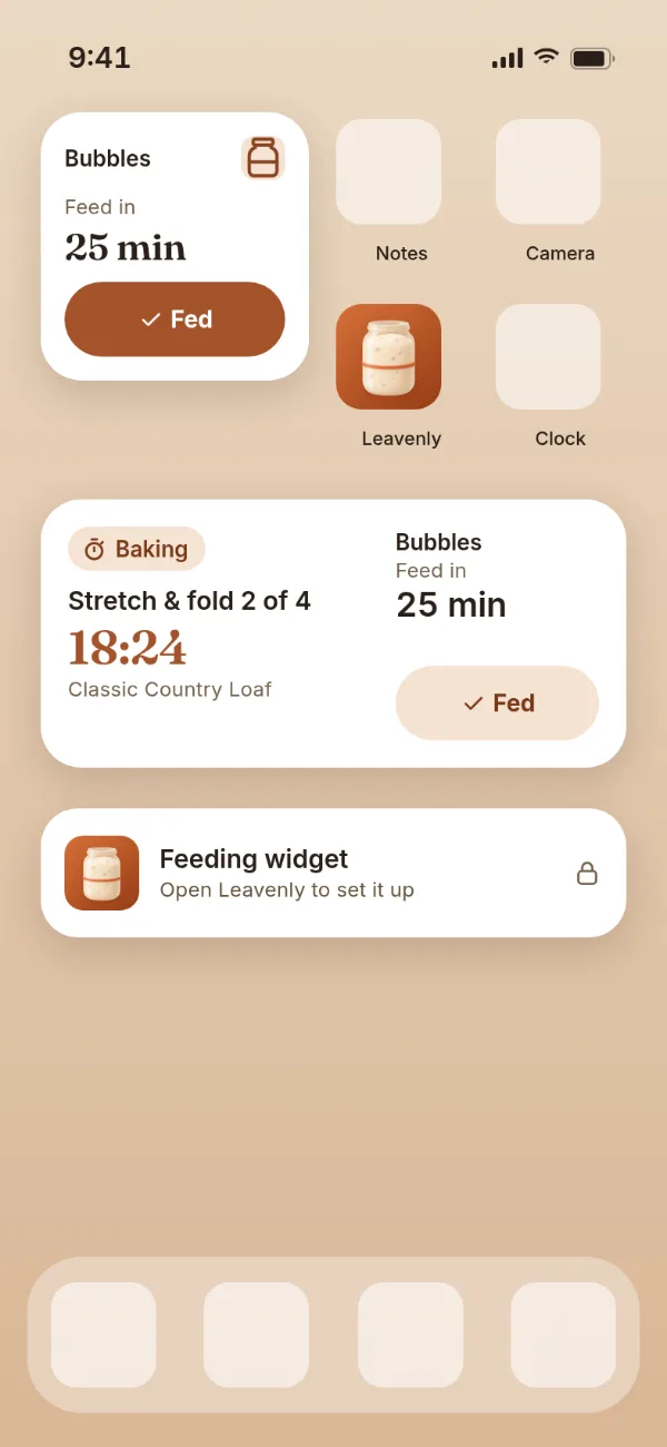 Home screen and lock screen widgets